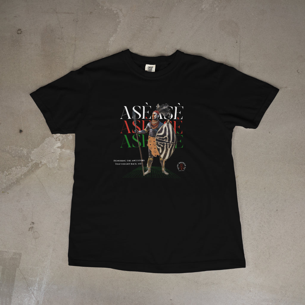 POUR LES ANCÊTRES QUI ONT RIVAGIN ! T-SHIRT HOMME ROUGE, NOIR ET VERT