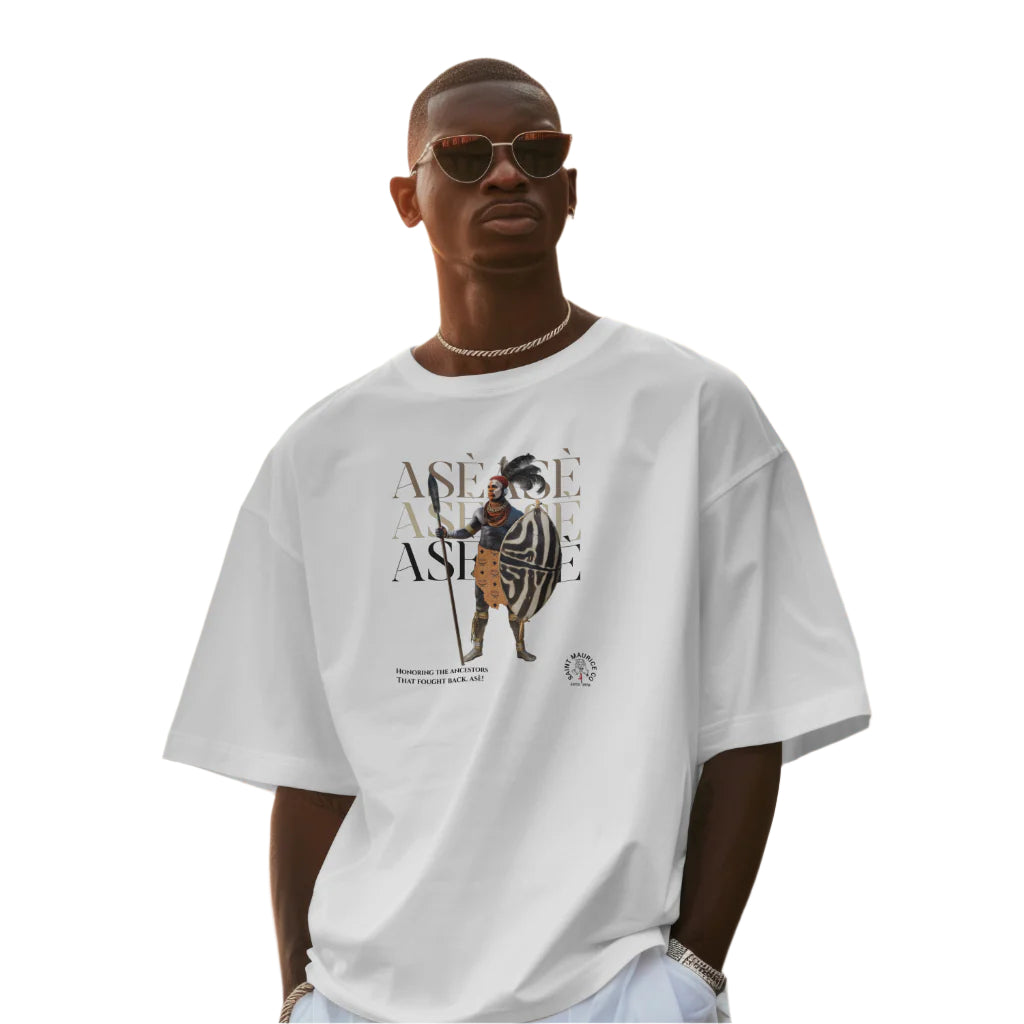 FOR THE ANCESTORS THAT FOUGHT BACK BLACK, BROWN & BEIGE MEN'S T-SHIRT